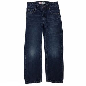 LEVI’S Jeans Kids 514 Straight Leg 100% Cotton Dark Wash Denim Size 7 Regular